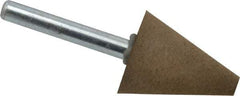 Grier Abrasives - 1" Max Diam x 2-1/4" Long, Cone A2, Rubberized Point - Medium Grade, Aluminum Oxide, Mounted - Eagle Tool & Supply