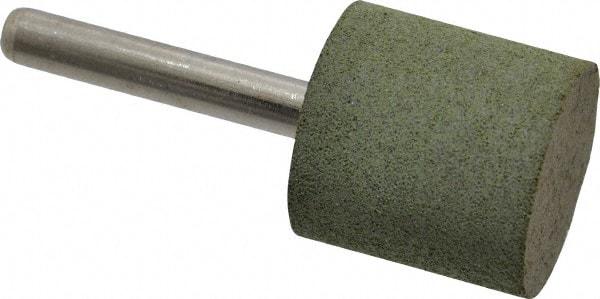 Grier Abrasives - 1" Max Diam x 2-1/2" Long, Cylinder W220, Rubberized Point - Coarse Grade, Aluminum Oxide, Mounted - Eagle Tool & Supply