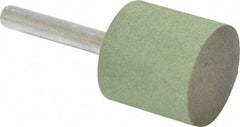 Grier Abrasives - 1" Max Diam x 2-1/2" Long, Cylinder W220, Rubberized Point - Medium Grade, Aluminum Oxide, Mounted - Eagle Tool & Supply