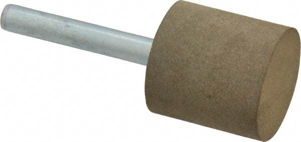 Grier Abrasives - 1" Max Diam x 2-1/2" Long, Cylinder W220, Rubberized Point - Medium Grade, Aluminum Oxide, Mounted - Eagle Tool & Supply