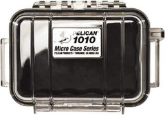 Pelican Products, Inc. - 4-1/16" Wide x 2-1/8" High, Clamshell Hard Case - Clear/Black, Polycarbonate - Eagle Tool & Supply
