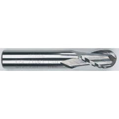 9/16" Dia. - 3-1/2" OAL - Solid CBD - Bright - Ball Nose SE EM - 2 FL - Eagle Tool & Supply