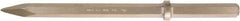 Ampco - 21" OAL, 3/4" Shank Diam, Point Chisel - Round Drive, Hex Shank - Eagle Tool & Supply