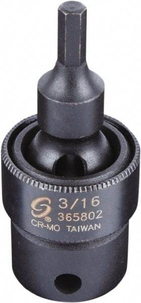 Sunex Tools - 3/8" Drive, 3/16" Impact Hex Bit Socket - Eagle Tool & Supply