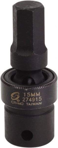 Sunex Tools - 1/2" Drive, 15mm Impact Hex Bit Socket - Eagle Tool & Supply