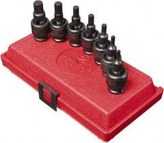 Sunex Tools - 7 Piece 3/8" Drive Metric Impact Hex Bit Socket Set - 4 to 12mm Hex - Eagle Tool & Supply