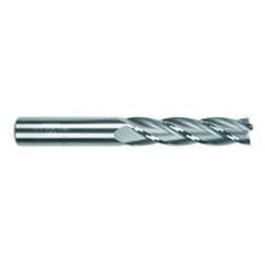 3/8 Dia. x 2-1/2 Overall Length 4-Flute Square End Solid Carbide SE End Mill-Round Shank-Center Cut-TiN - Eagle Tool & Supply