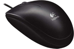 Logitech - Black Corded Mouse - Use with Mac OS X, Windows XP, Vista 7, 8 - Eagle Tool & Supply