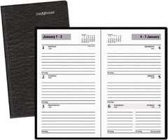 DayMinder - 52 Sheet, 3-1/2 x 6-3/16", Weekly Planner - Black - Eagle Tool & Supply