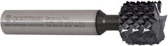 Controx - 1/2" Diam, 0.45" LOC, Square End, Solid Carbide Diamond Pattern Router Bit - Right Hand Cut, 2-61/64" OAL - Eagle Tool & Supply