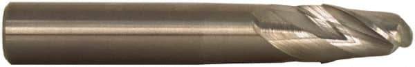 M.A. Ford - 1" Diam, 1-1/2" LOC, 2 Flute Solid Carbide Ball End Mill - Single End, 4" OAL, 1" Shank Diam, Spiral Flute - Eagle Tool & Supply
