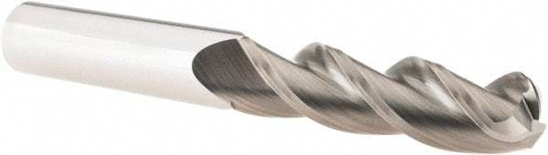 M.A. Ford - 5/8", 3 Flute, Solid Carbide, 1/4" Corner Radius End Mill - 5" OAL, 2-1/2" LOC - Eagle Tool & Supply