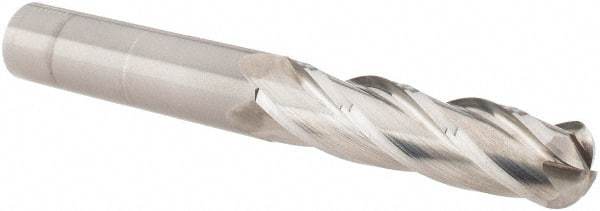 M.A. Ford - 1/2", 4 Flute, Solid Carbide, 3/16" Corner Radius End Mill - 4" OAL, 2" LOC - Eagle Tool & Supply