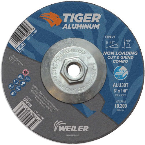 6X1/8 TIGER ALUM T27 COMBO WHL - Eagle Tool & Supply