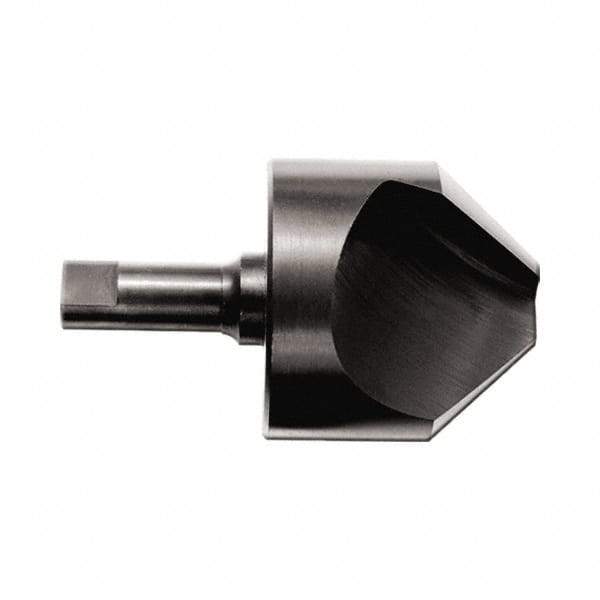 M.A. Ford - 1/2" Head Diam, 1/4" Shank Diam, 1 Flute 82° High Speed Steel Countersink - 2" OAL - Eagle Tool & Supply