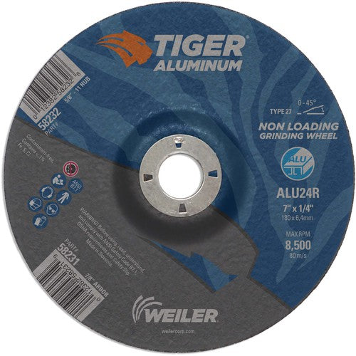 7X1/4 TIGER ALUM T27 GRIND WHL - Eagle Tool & Supply