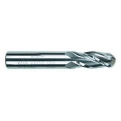3/8" Dia. - 2-1/2" OAL - Solid CBD - Bright - Ball Nose SE EM - 4 FL - Eagle Tool & Supply