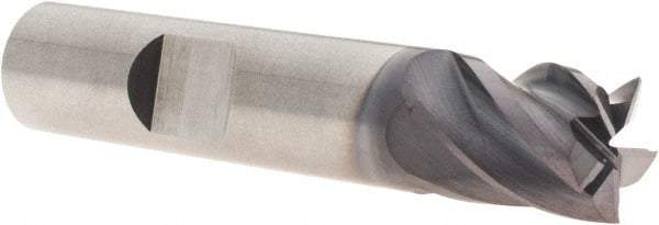 M.A. Ford - 1/2", 5/8" LOC, 1/2" Shank Diam, 2-1/2" OAL, 5 Flute, Solid Carbide Square End Mill - Single End, ALtima Finish, Spiral Flute, 38° Helix, Centercutting, Right Hand Cut, Right Hand Flute - Eagle Tool & Supply