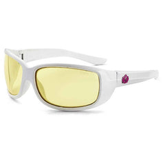 ERDA Yellow Lens White Safety Glasses - Eagle Tool & Supply