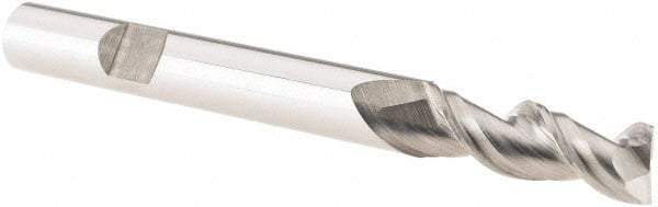 M.A. Ford - 1/4", 3/4" LOC, 1/4" Shank Diam, 2-1/2" OAL, 2 Flute, Solid Carbide Square End Mill - Single End, Spiral Flute, 45° Helix, Centercutting, Right Hand Cut, Right Hand Flute - Eagle Tool & Supply