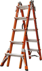 Little Giant Ladder - 18 Steps, 18' High, Type IA Rating, Fiberglass Multi-Use Ladder - 300 Lb Load Capacity, 29" Base Width - Eagle Tool & Supply