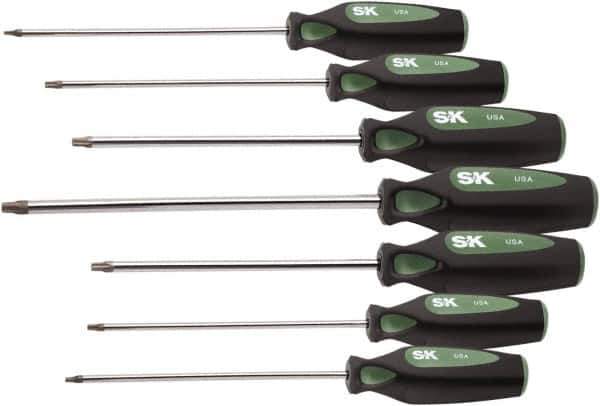SK - 7 Piece T10 to T40 Ergonomic Handle Torx Driver Set - Eagle Tool & Supply