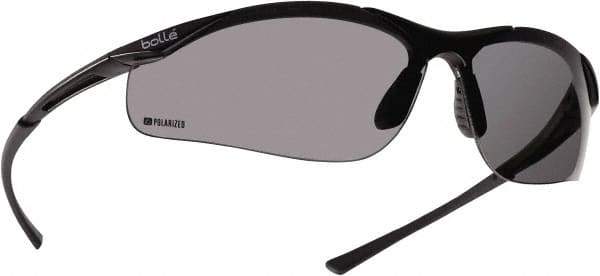 bolle SAFETY - Polarized Gray Lenses, Frameless Polarized Glasses - Anti-Fog, Scratch Resistant, Size M, Wrap Around - Eagle Tool & Supply