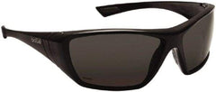 bolle SAFETY - Polarized Gray Lenses, Framed Polarized Glasses - Anti-Fog, Scratch Resistant, Size M, Wrap Around - Eagle Tool & Supply