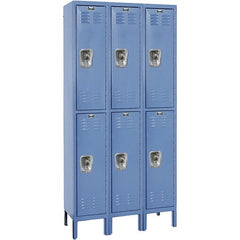 Hallowell - 6 Door, 2 Tier, Ready-Built Wardrobe & Box Lockers - Eagle Tool & Supply