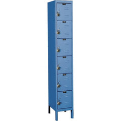 Hallowell - 6 Door, 6 Tier, Ready-Built Wardrobe & Box Lockers - Eagle Tool & Supply