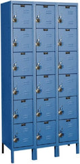 Hallowell - 18 Door, 6 Tier, Ready-Built Wardrobe & Box Lockers - Eagle Tool & Supply