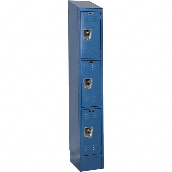 Hallowell - 3 Door, 3 Tier, Ready-Built Wardrobe & Box Lockers - Eagle Tool & Supply