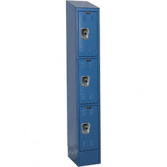 Hallowell - 3 Door, 3 Tier, Ready-Built Wardrobe & Box Lockers - Eagle Tool & Supply
