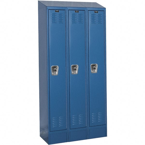 Hallowell - 3 Door, 1 Tier, Ready-Built Wardrobe & Box Lockers - Eagle Tool & Supply