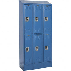 Hallowell - 6 Door, 2 Tier, Ready-Built Wardrobe & Box Lockers - Eagle Tool & Supply