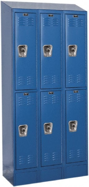 Hallowell - 6 Door, 2 Tier, Ready-Built Wardrobe & Box Lockers - Eagle Tool & Supply