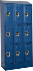 Hallowell - 9 Door, 3 Tier, Ready-Built Wardrobe & Box Lockers - Eagle Tool & Supply