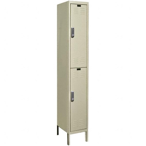 Hallowell - 2 Door, 2 Tier, Electronic Access Lockers - Eagle Tool & Supply