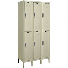 Hallowell - 6 Door, 2 Tier, Electronic Access Lockers - Eagle Tool & Supply