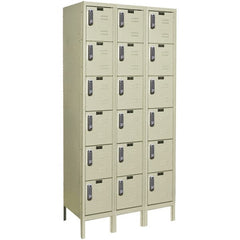 Hallowell - 18 Door, 6 Tier, Electronic Access Lockers - Eagle Tool & Supply