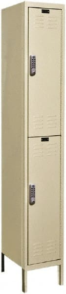 Hallowell - 2 Door, 2 Tier, Electronic Access Lockers - Eagle Tool & Supply
