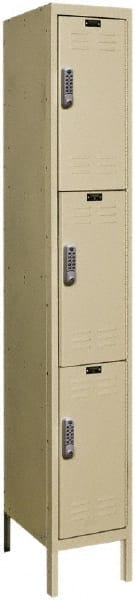 Hallowell - 3 Door, 3 Tier, Electronic Access Lockers - Eagle Tool & Supply