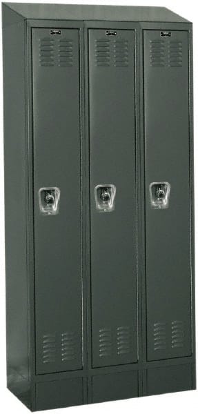 Hallowell - 3 Door, 1 Tier, Ready-Built Wardrobe & Box Lockers - Eagle Tool & Supply