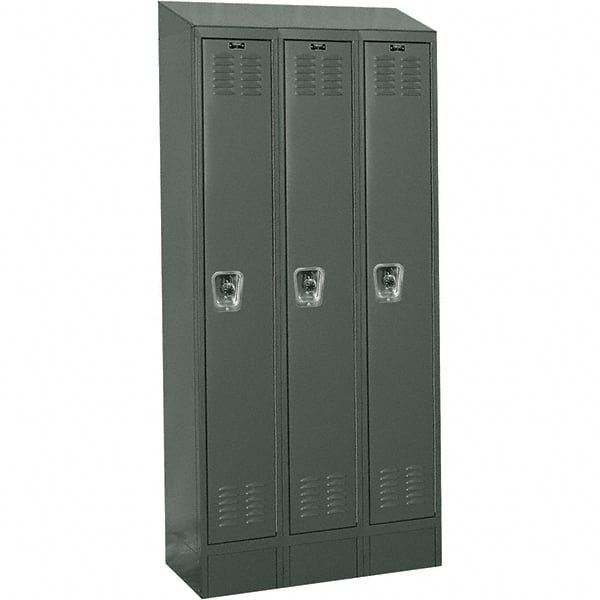 Hallowell - 3 Door, 1 Tier, Ready-Built Wardrobe & Box Lockers - Eagle Tool & Supply