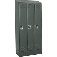 Hallowell - 3 Door, 1 Tier, Ready-Built Wardrobe & Box Lockers - Eagle Tool & Supply