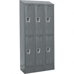 Hallowell - 6 Door, 2 Tier, Ready-Built Wardrobe & Box Lockers - Eagle Tool & Supply