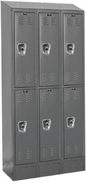 Hallowell - 6 Door, 2 Tier, Ready-Built Wardrobe & Box Lockers - Eagle Tool & Supply