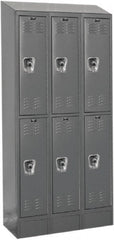 Hallowell - 6 Door, 2 Tier, Ready-Built Wardrobe & Box Lockers - Eagle Tool & Supply
