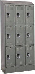 Hallowell - 9 Door, 3 Tier, Ready-Built Wardrobe & Box Lockers - Eagle Tool & Supply
