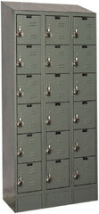 Hallowell - 18 Door, 6 Tier, Ready-Built Wardrobe & Box Lockers - Eagle Tool & Supply